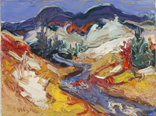 Гірський пейзаж із річкою